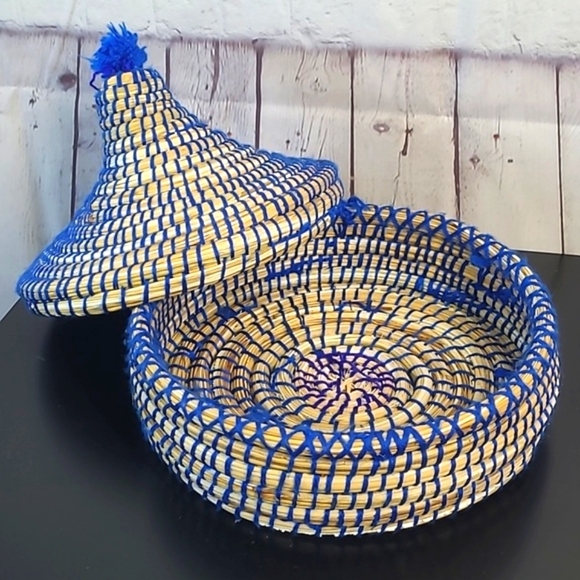 Authentic Handmade Woven Tweed Knit Mexico Mexican Tortilla Basket Holder 10" - Picture 8 of 11